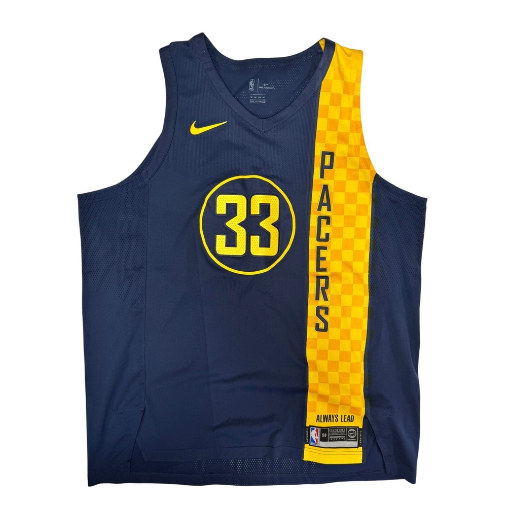 Nike Indiana Pacers Myles Turner 33 Authentic NBA Jersey Navy 58 3XL AH6024-419